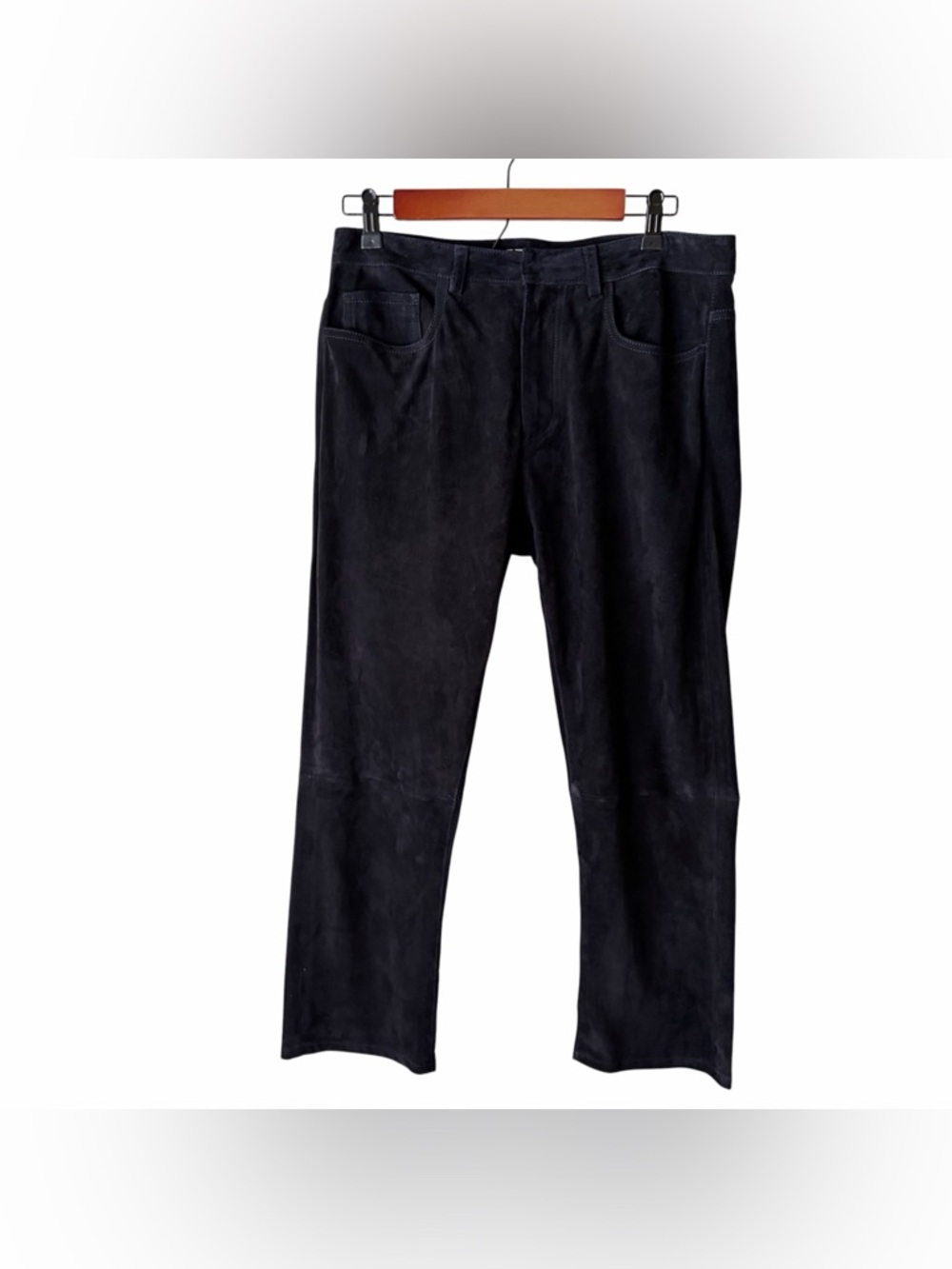 Ines & Marechal | Genuine Lamb Leather Cropped Pants Black 8-10